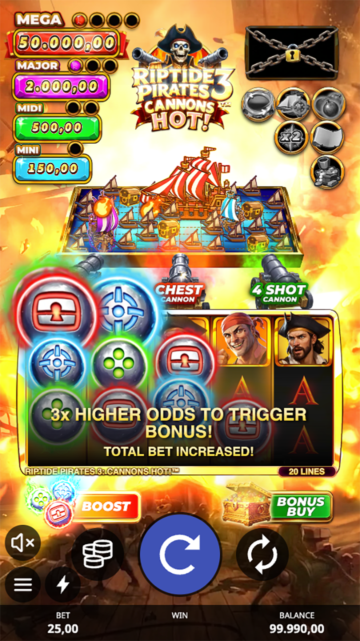 Riptide Pirates 3 Cannons Hot screenshot 3