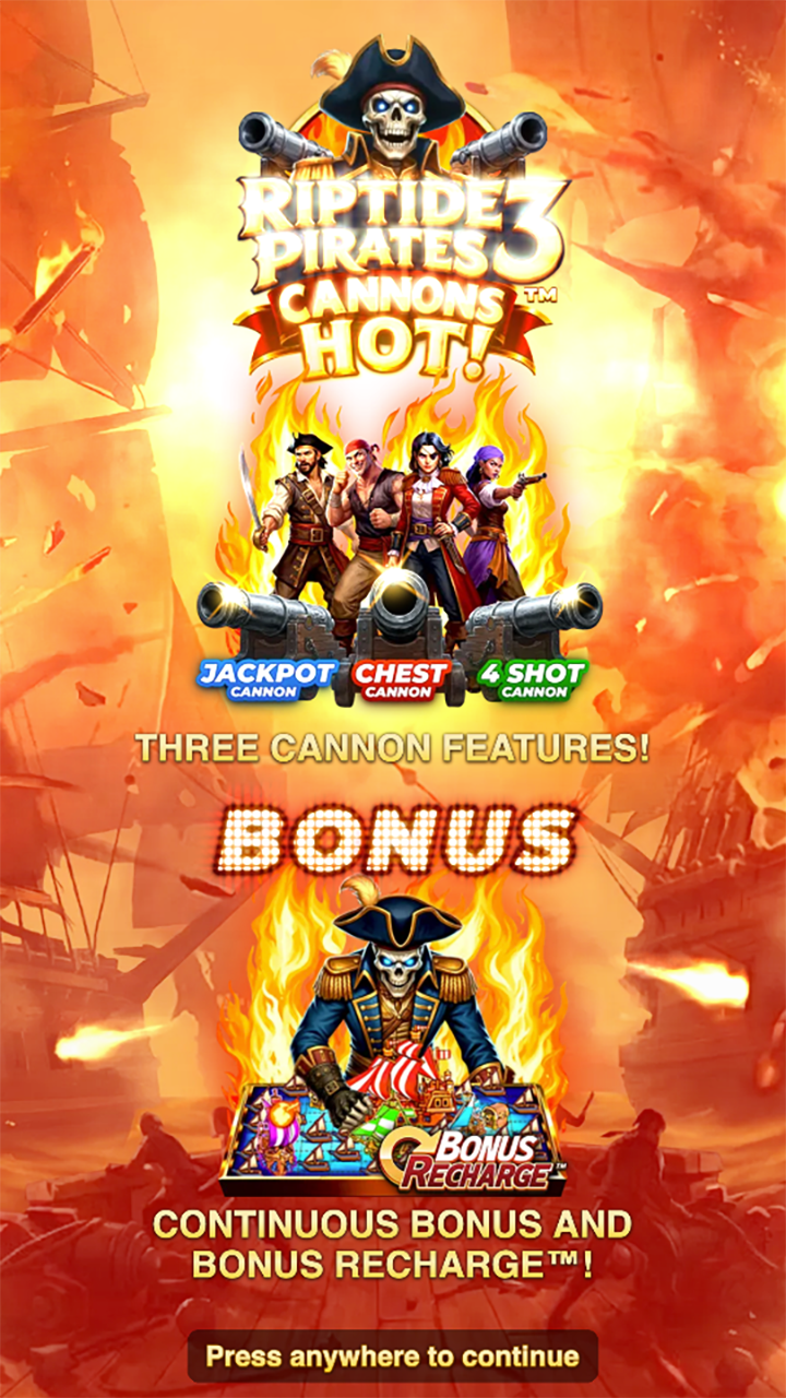 Riptide Pirates 3 Cannons Hot screenshot 2